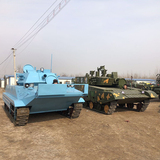 可开动乘坐2人超大型坦克3米7米模型铁艺户外仿真军事广场展览